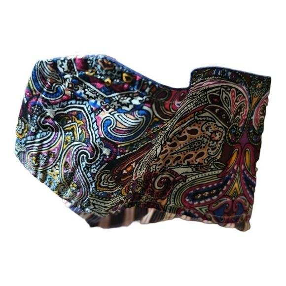 TALLIA Blue Striped Paisley Long Sleeve Button Down Shirt - Size Large - Picture 5 of 7